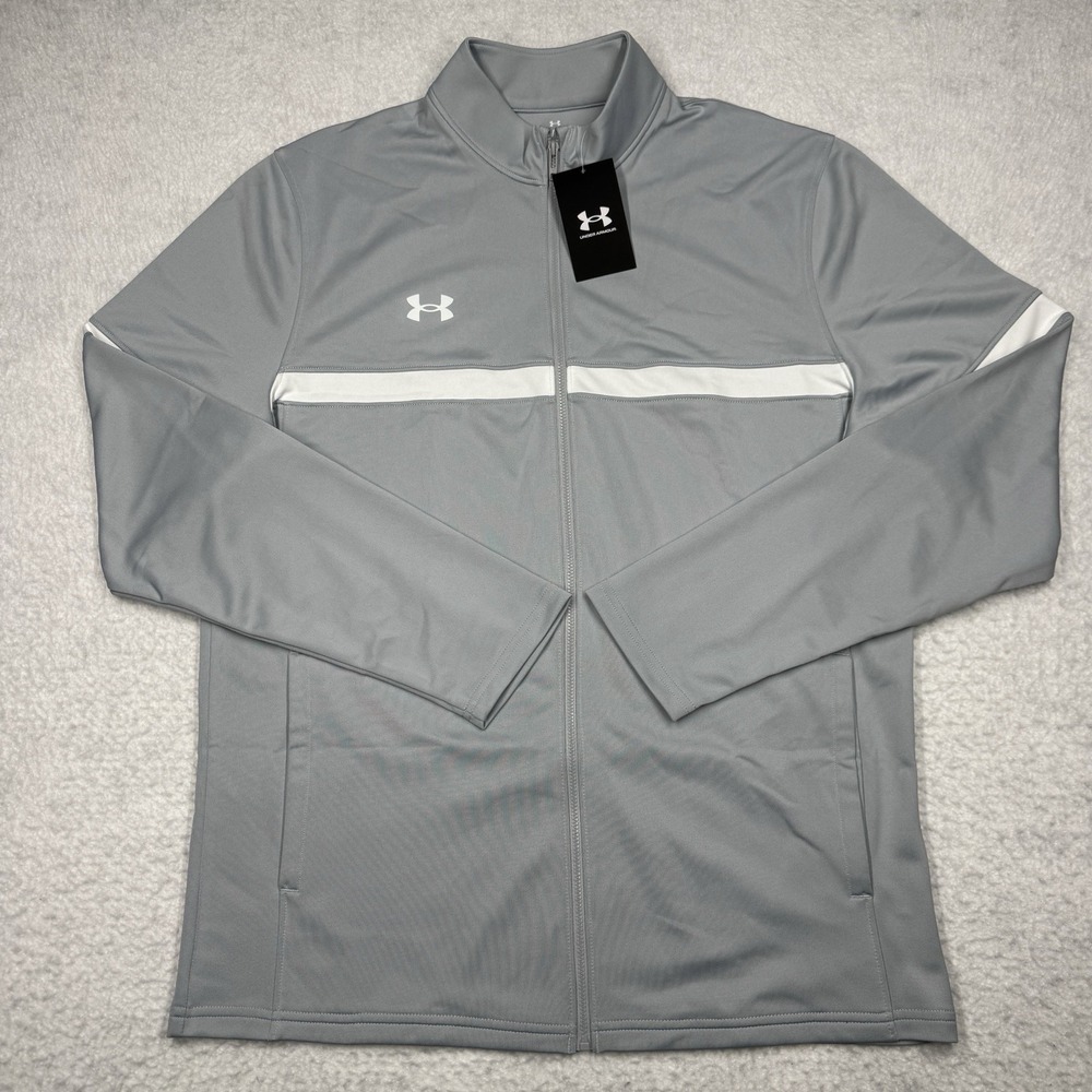 NWT Under Armour Warm Up Team Full-Zip Gray Model‎ 1376884 Men's Size L
